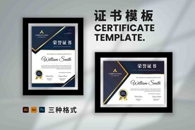 荣誉证书时尚横版竖版