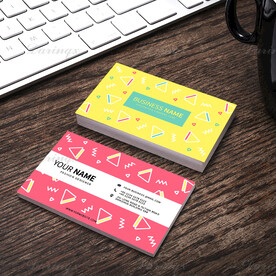 时尚矢量图案可爱卡通名片模板