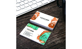 时尚矢量图案可爱卡通名片模板