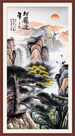 竖幅山水画
