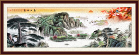 靠山风水画