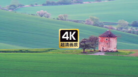 短视频素材北欧草原上的房屋