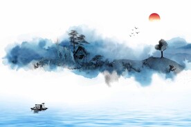  抽象山水画