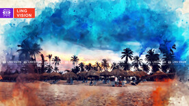 海边椰树风景