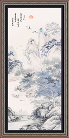 竖幅山水画