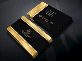 黑色高端大气商务名片设计模板