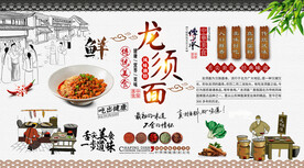 龙须面背景墙