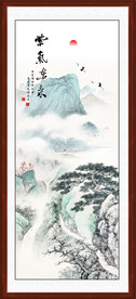 竖幅山水画