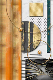 北欧立体抽象几何装置无框画