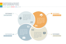 商务PPT四个分项信息图表图文
