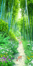 3D竹林阶梯玄关