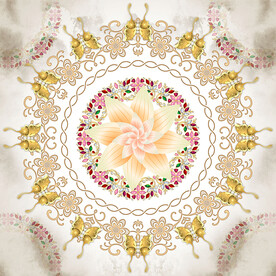 富贵花开花纹吊顶