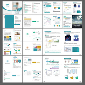 蓝色生物科技画册