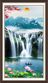 竖幅山水画