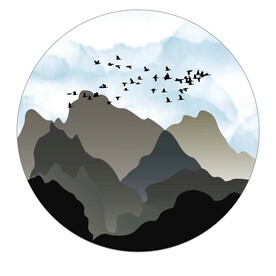 矢量山水装饰画