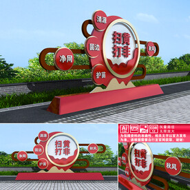 扫黄打非雕塑