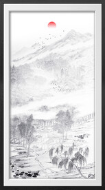 竖幅山水画