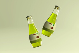 矮装圆肚玻璃饮料瓶样机PSD