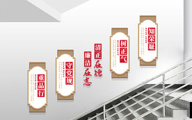 廉政楼梯文化墙展板