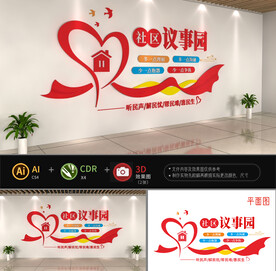 社区议事园文化墙