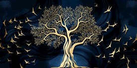 晶瓷画 抽象画 大树