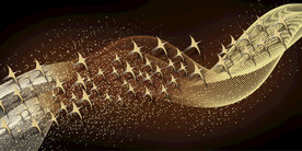 晶瓷画 抽象画 线条飞鸟