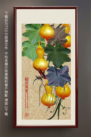 葫芦玄关装饰画