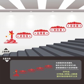 党建楼梯楼道文化墙
