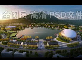 黄昏湖景