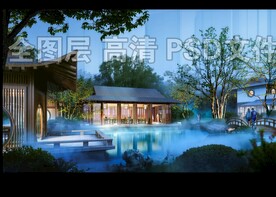 园林景观夜景