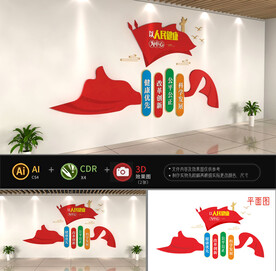 以人民健康为中心文化墙