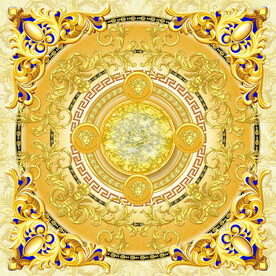 欧式华丽圆形吊顶壁画天顶画