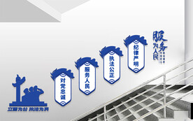 公安楼梯文化墙