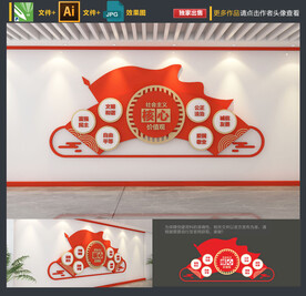 社会主义核心价值观文化墙