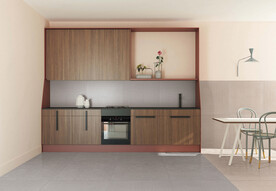 现代分层厨房效果图