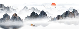 水墨画 
