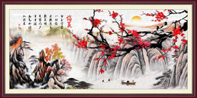 梅花山水画