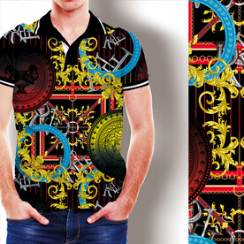 大牌男裝印花高清分层