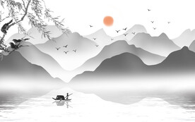 水墨山水画