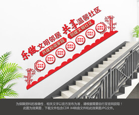 社区楼梯文化墙