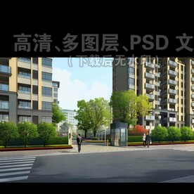 小区入口绿化