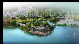滨水古建景观