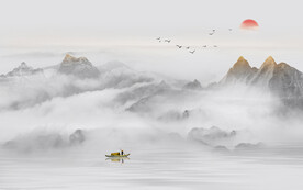 中式意境山水画