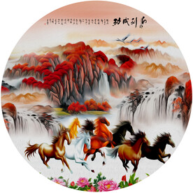 八骏奔马图