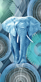 简约风格金色大象装饰画玄关