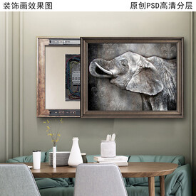 油画电表箱装饰画