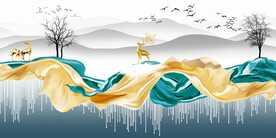 晶瓷画 抽象画 新中式