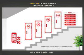 楼梯廉政文化墙