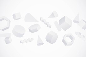 白色几何模板