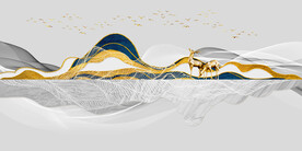 晶瓷画 新中式 麋鹿